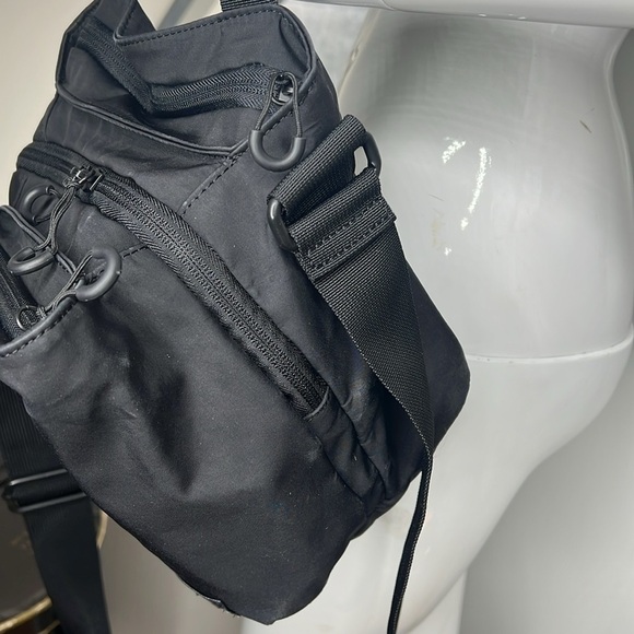 Ganni Black Nylon Recycled Triple Compartment Double Handle Crossbody Bag - Picture 5 of 10